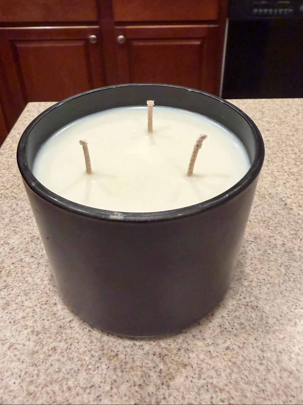 12 Ounce Round Glass Vanilla Bean Soy Wax Candle