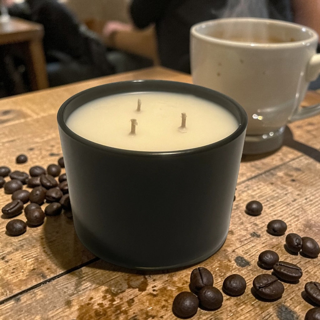 12 Ounce Round Glass Coffee house Soy Wax Candle