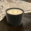 12 Ounce Round Glass Leather and Lace Soy Wax Candle