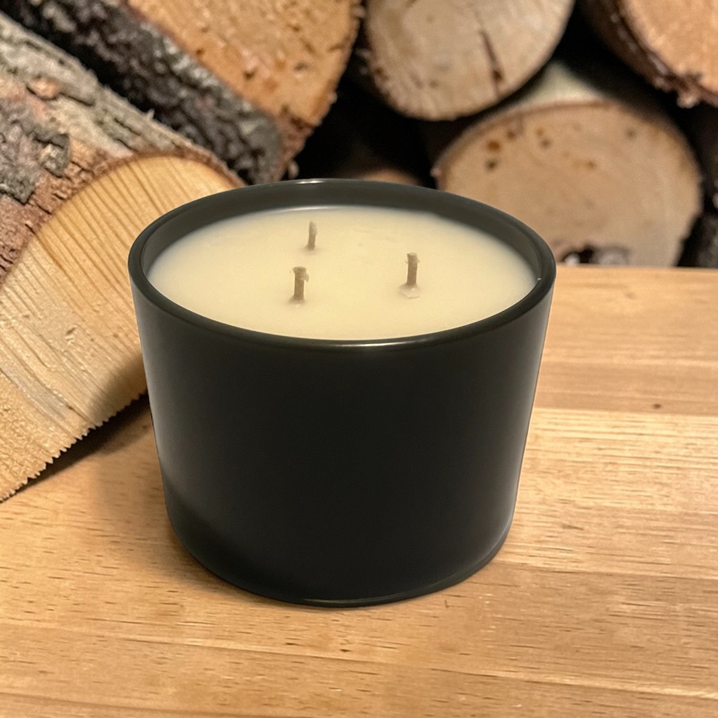 12 Ounce Round Glass Cedarwood Soy Wax Candle