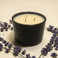 12 Ounce Round Glass Lavender Fields Soy Wax Candle