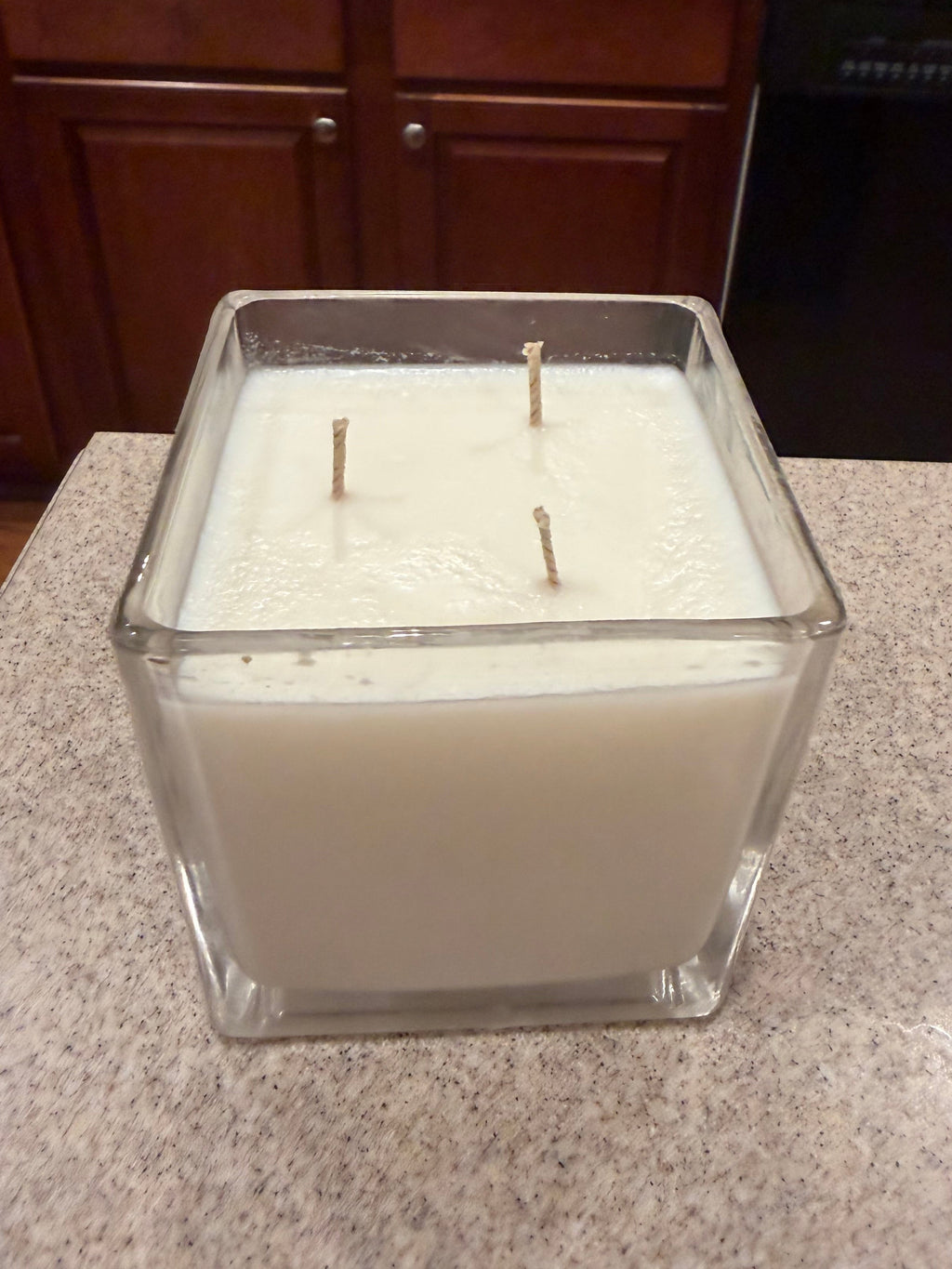 18 Ounce Square Glass Banana Nut Bread Soy Wax Candle