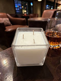 18 Ounce Square Glass Bourbon Soy Wax Candle