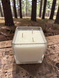 18 Ounce Square Glass Cedarwood Soy Wax Candle