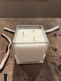 18 Ounce Square Glass Vanilla Bean Soy Wax Candle