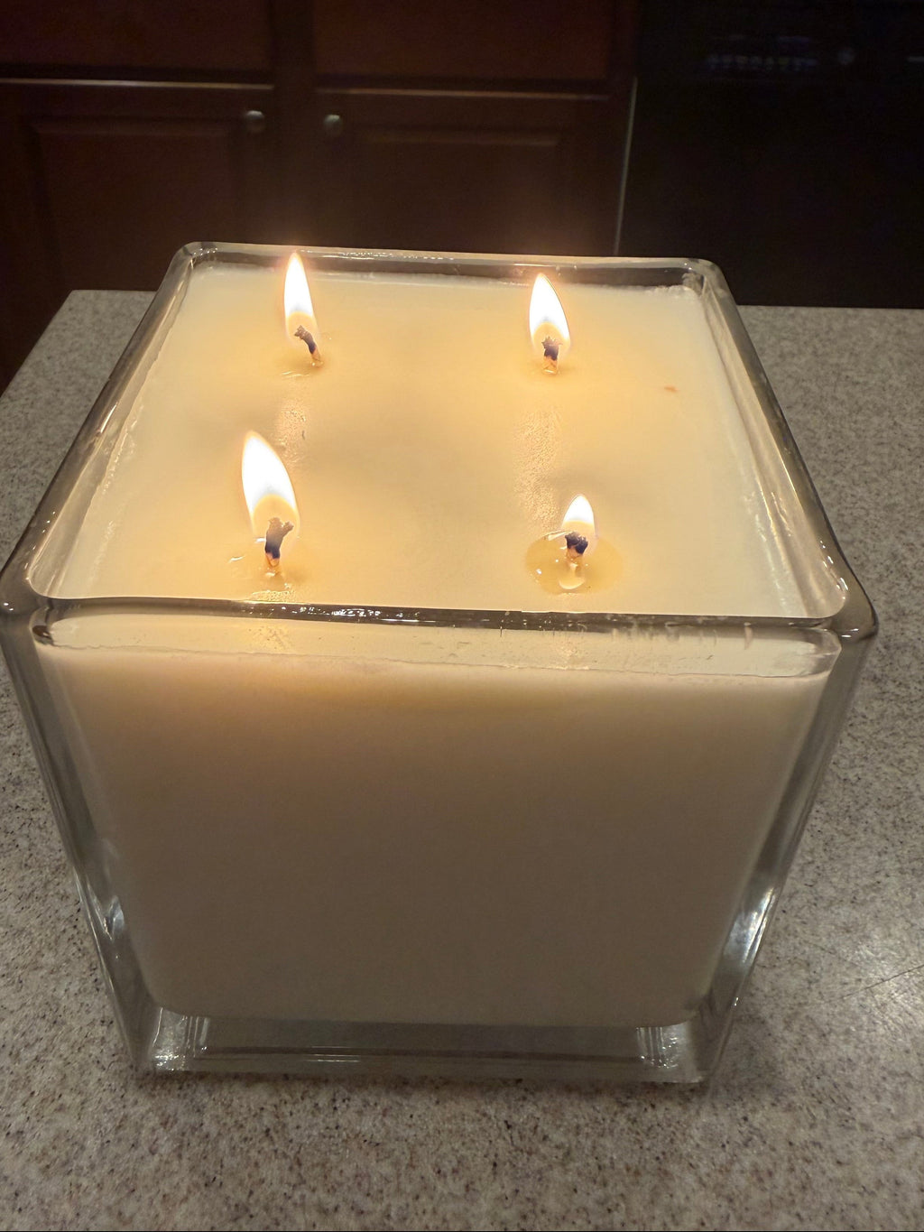 32 Ounce Square Glass Forest Calm Soy Wax Candle