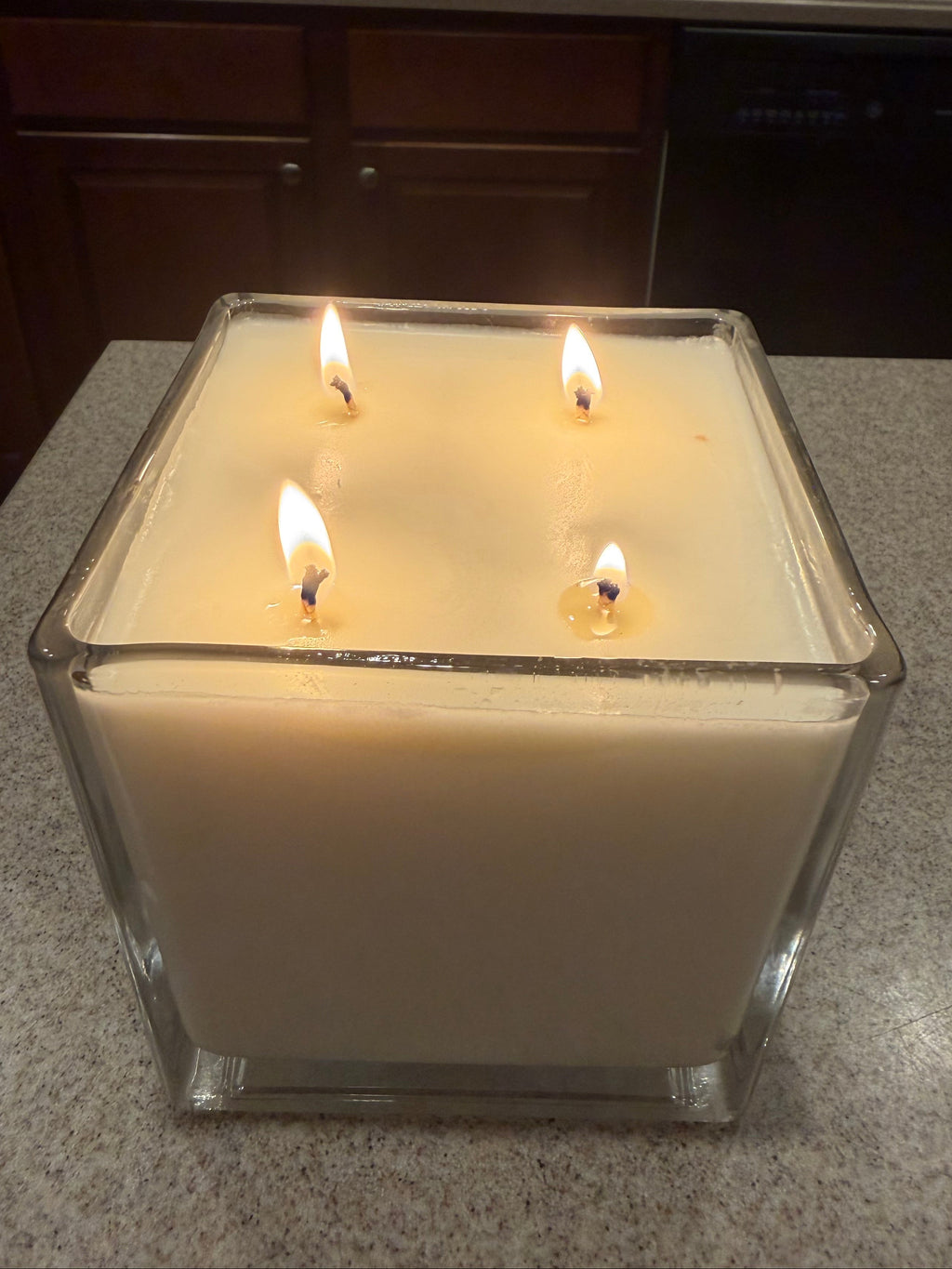 32 Ounce Square Glass Citrus Burst Soy Wax Candle