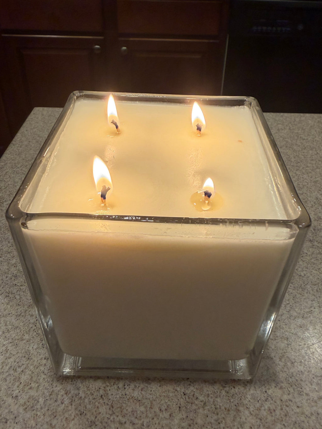 32 Ounce Square Glass Ocean breeze Soy Wax Candle