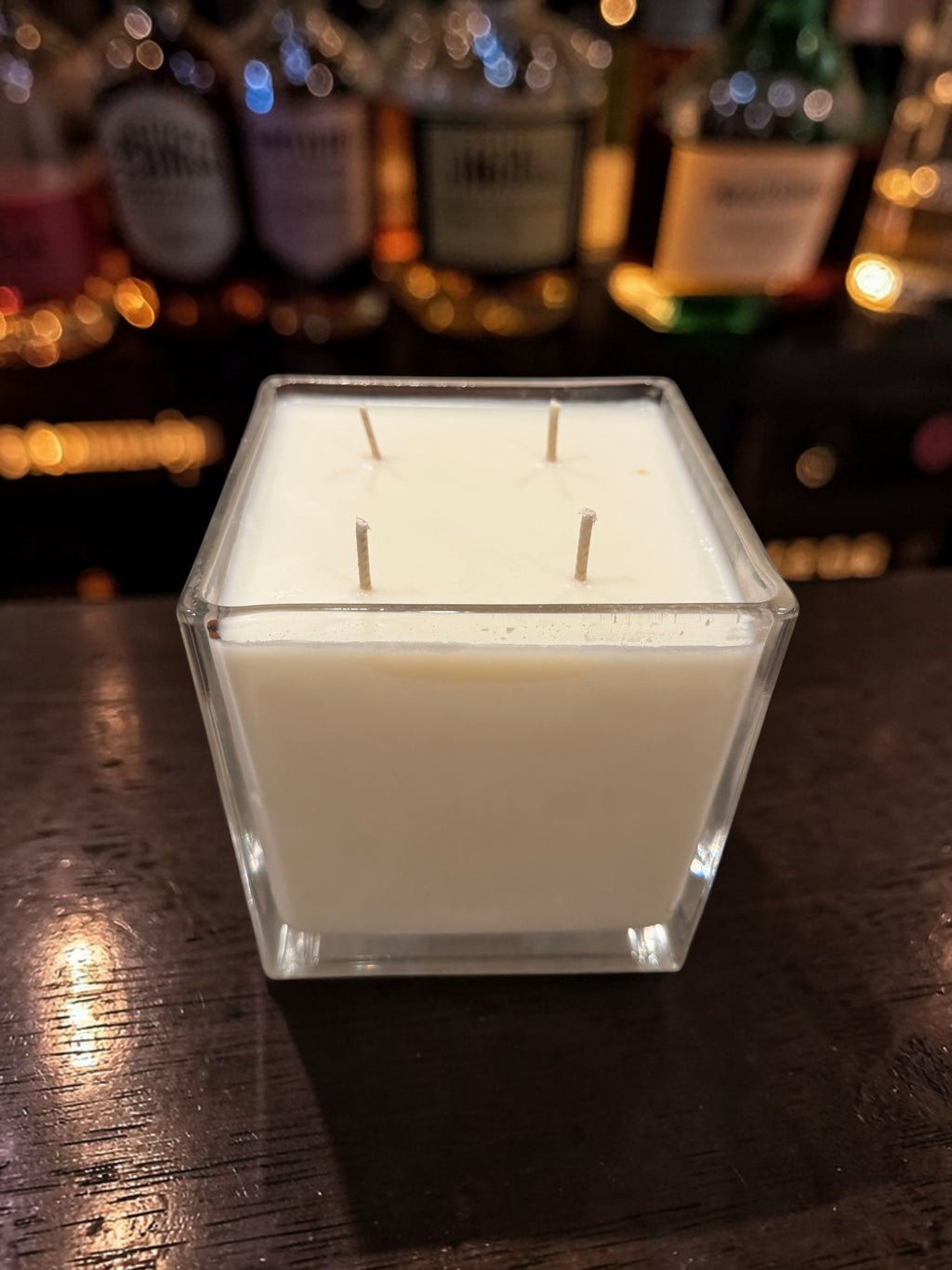 32 Ounce Square Glass Bourbon Soy Wax Candle