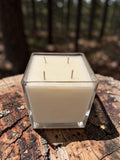 32 Ounce Square Glass Cedarwood Soy Wax Candle