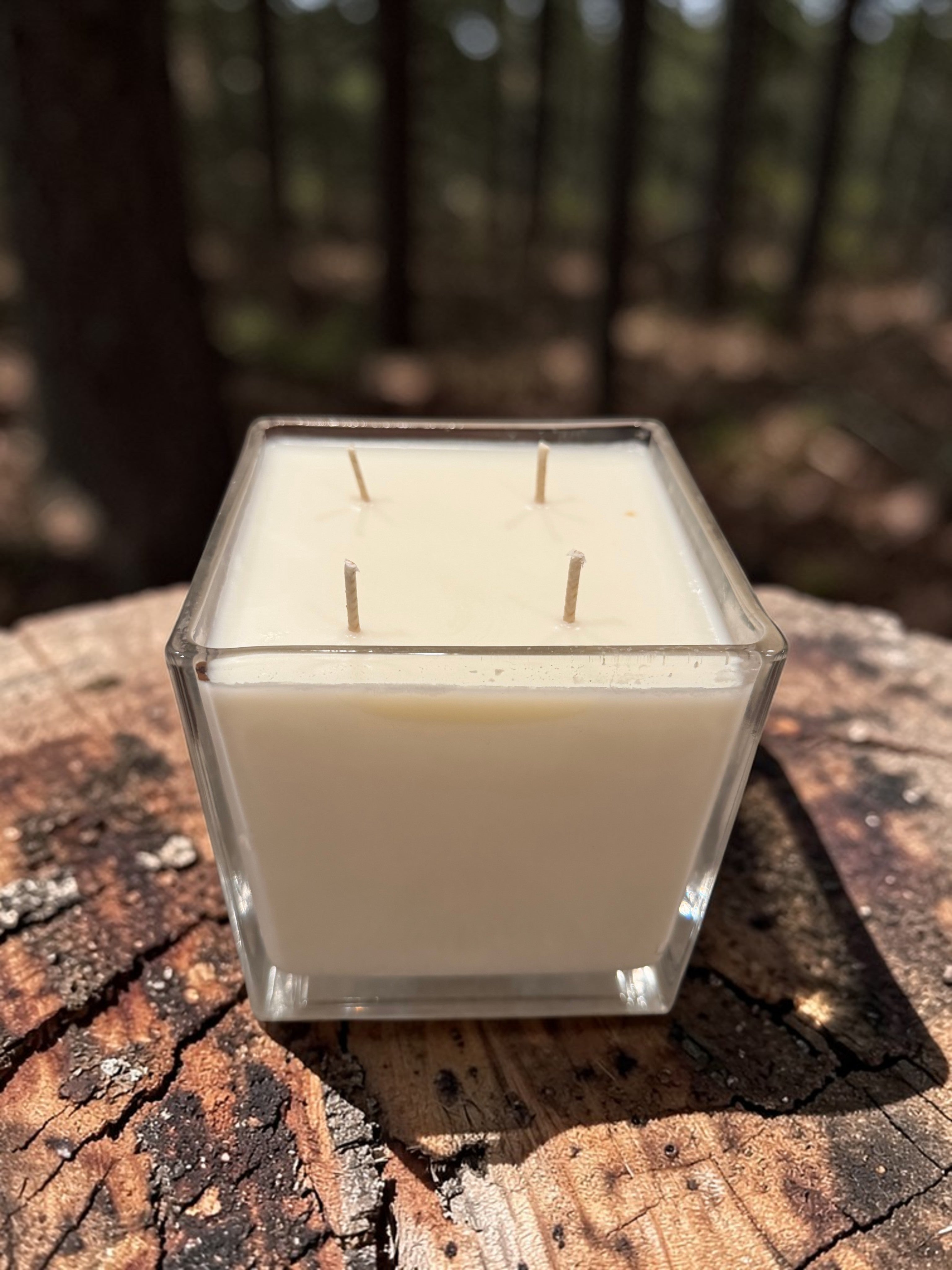 32 Ounce Square Glass Cedarwood Soy Wax Candle