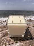 32 Ounce Square Glass Ocean breeze Soy Wax Candle