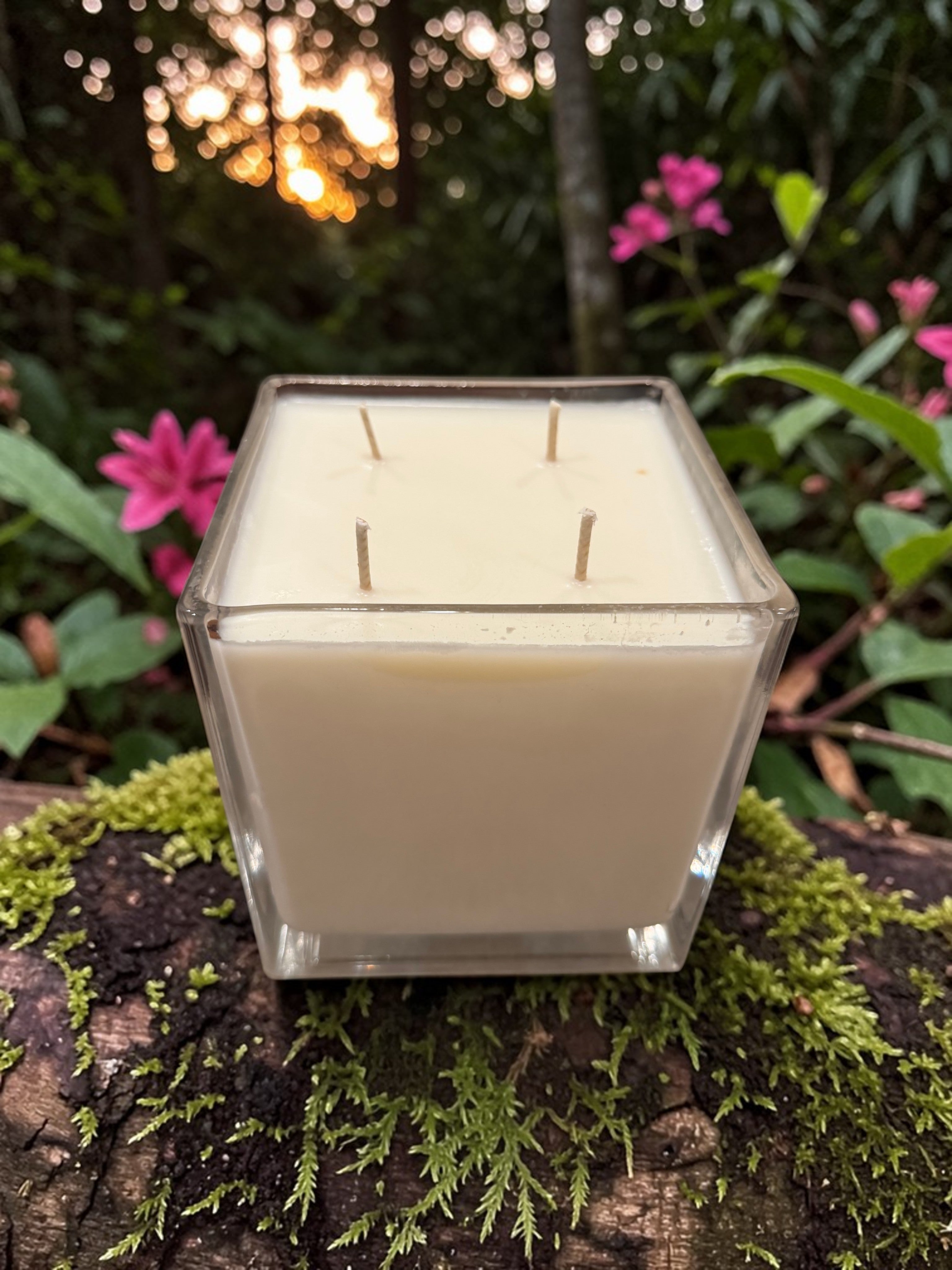 32 Ounce Square Glass Tropical Rainforest Soy Wax Candle