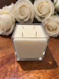 32 Ounce Square Glass Vanilla Bean Soy Wax Candle