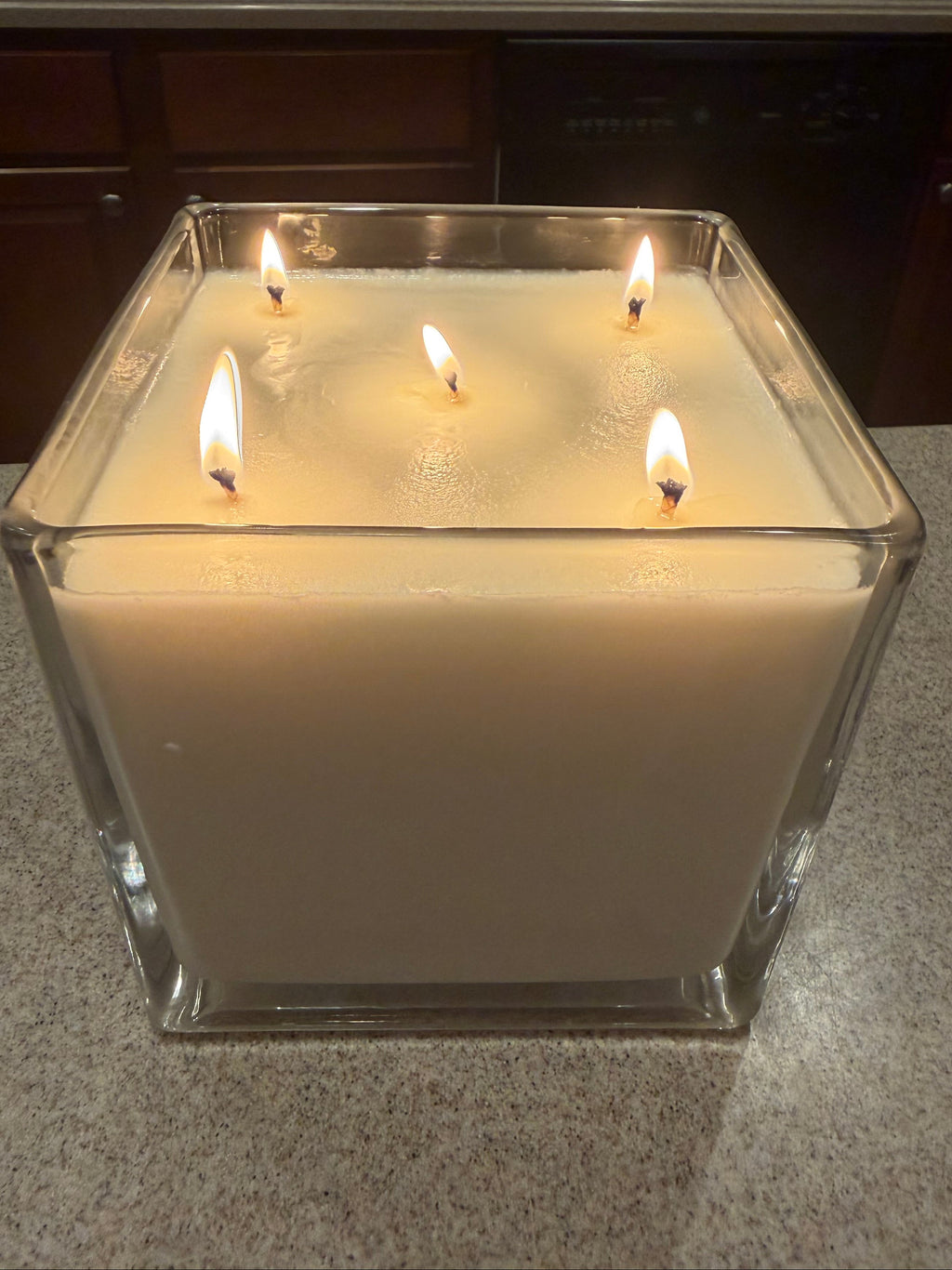 56 Ounce Square Glass Cedarwood Soy Wax Candle