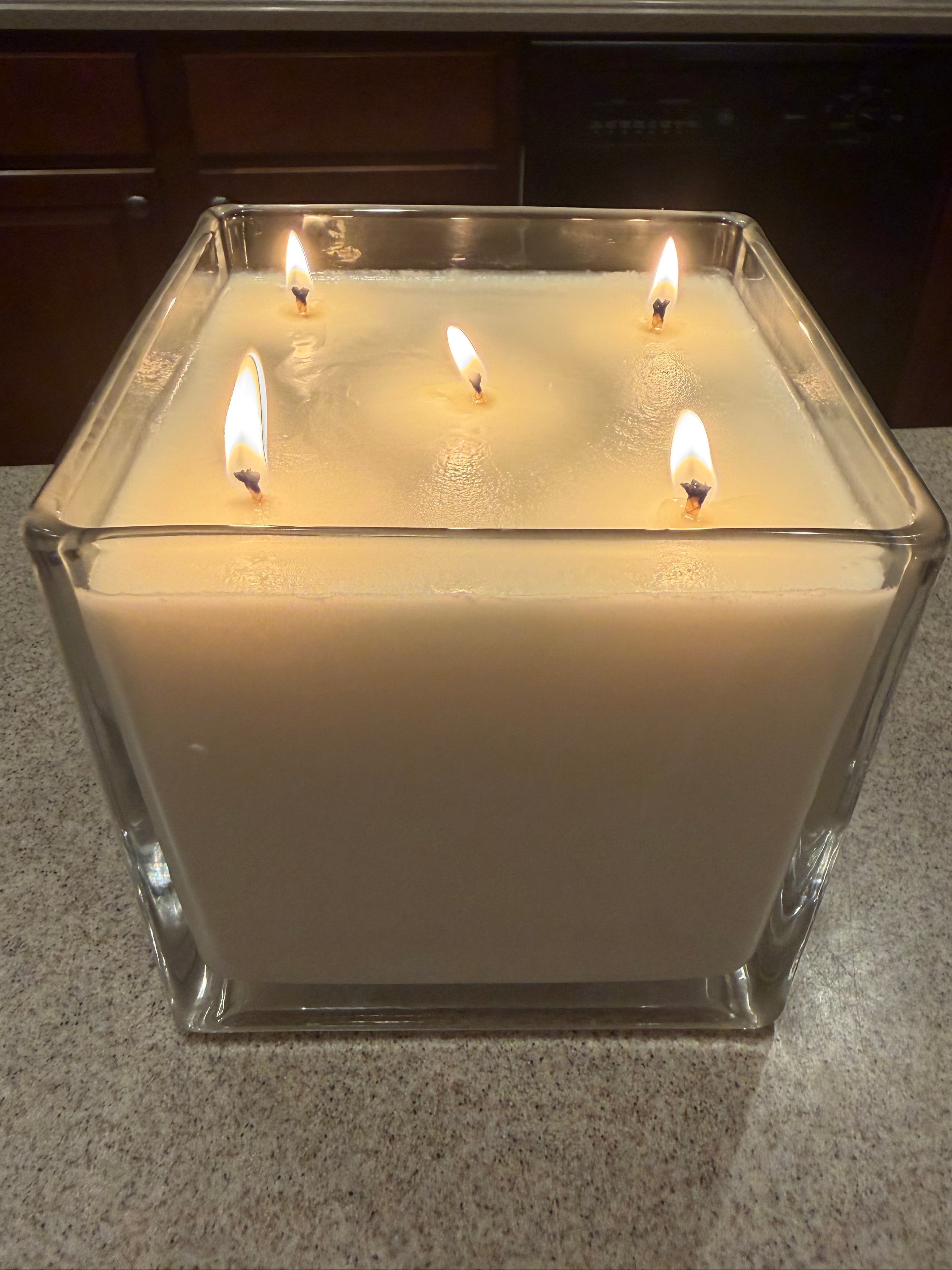 56 Ounce Square Glass Cuban Cigar Soy Wax Candle