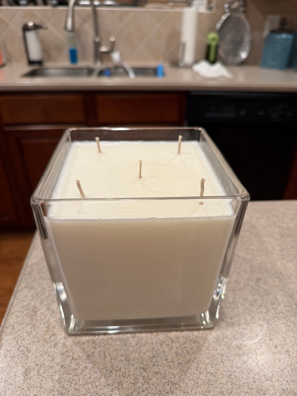 56 Ounce Square Glass Banana Nut Bread Soy Wax Candle