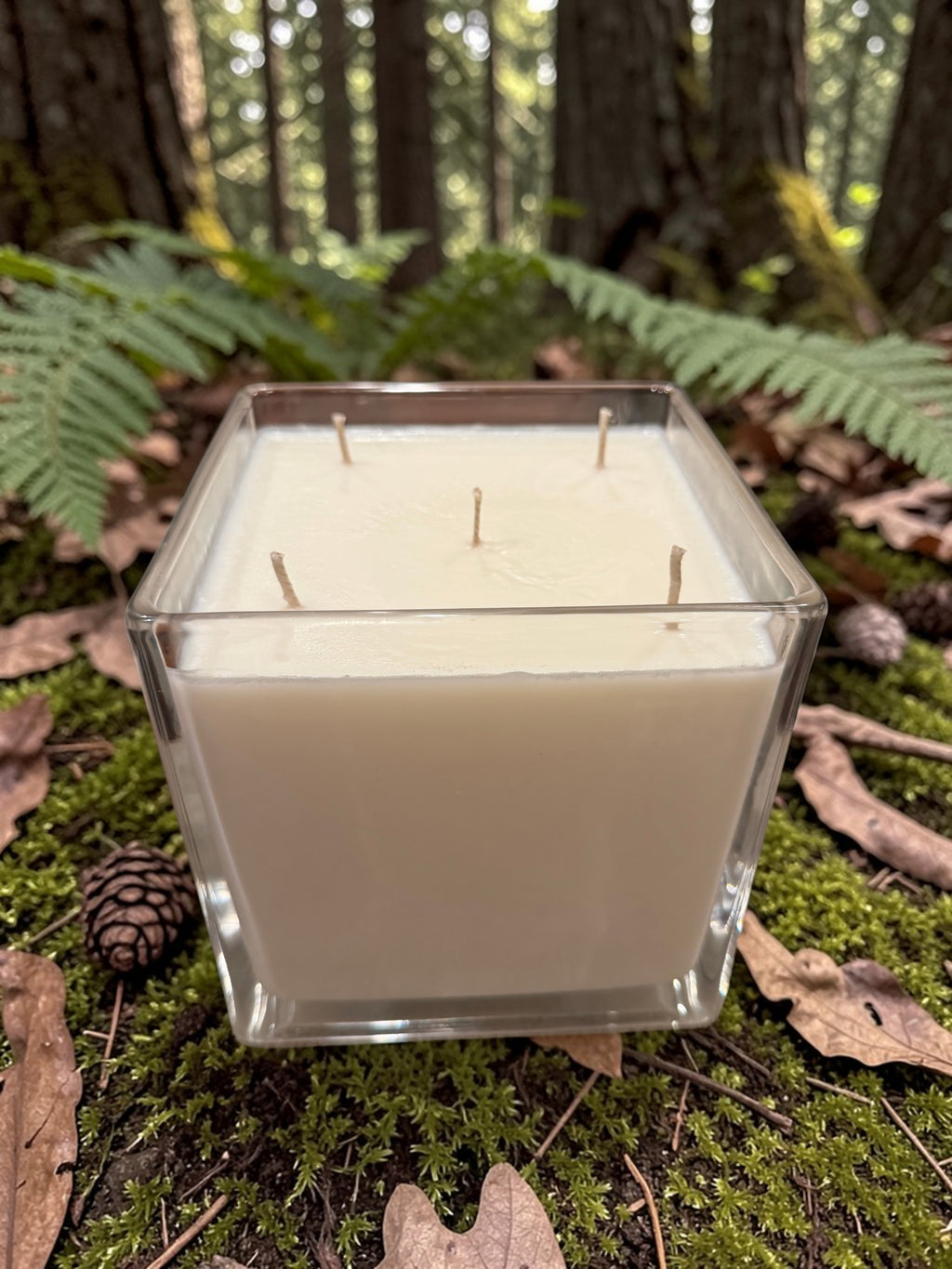 56 Ounce Square Glass Forest Calm Soy Wax Candle