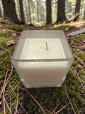 8 Ounce Square Glass Forest Calm Soy Wax Candle