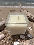 8 Ounce Square Glass Ocean breeze Soy Wax Candle