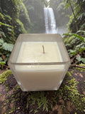 8 Ounce Square Glass Tropical Rainforest Soy Wax Candle