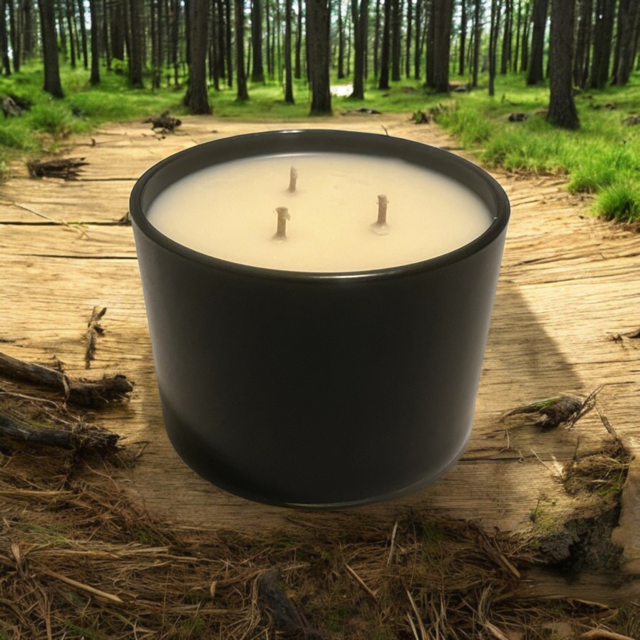 12 Ounce Round Glass Forest Calm Soy Wax Candle