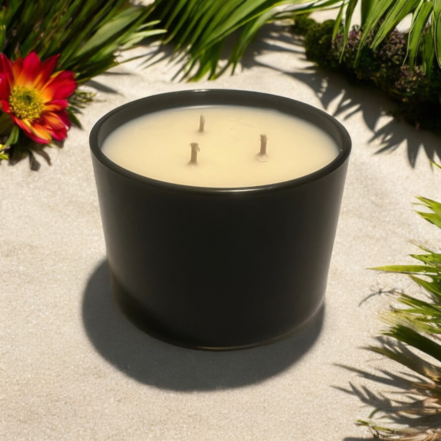 12 Ounce Round Glass Tropical Rainforest Soy Wax Candle