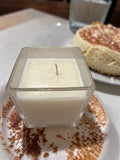 8 Ounce Square Glass Creme Brulé Soy Wax Candle